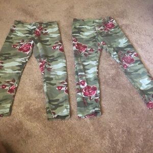 Two wonder nation little girls leggings